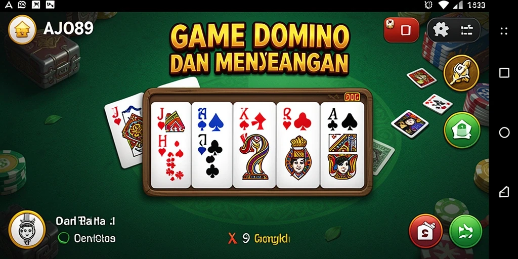 Screenshot AJO89 menampilkan gameplay seru Domino.