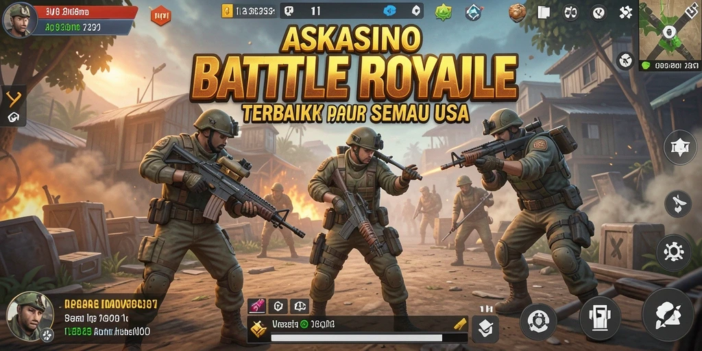 Tampilan seru gameplay Battle Royale di ASKASINO.