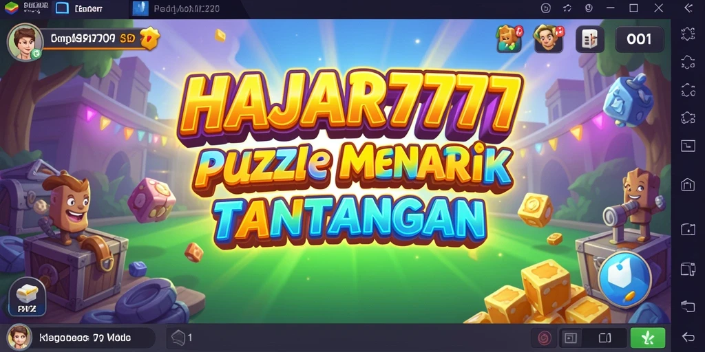 Tampilan gameplay menantang dari permainan puzzle HAJAR777.