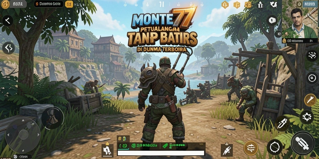 Tampilan gameplay <strong>MONTE77</strong> yang menawan di dunia terbuka.
