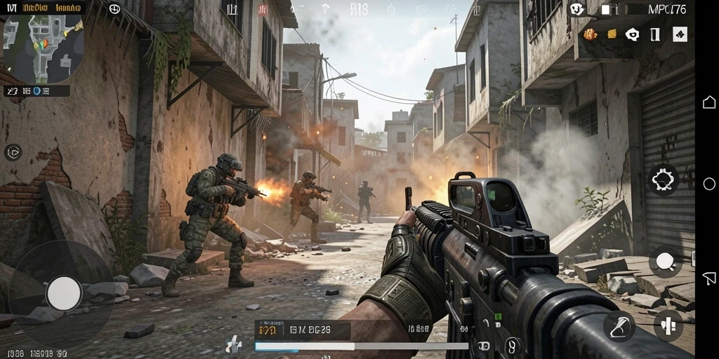Tangkapan layar menampilkan aksi intens dari gameplay <strong>MPO76</strong>.