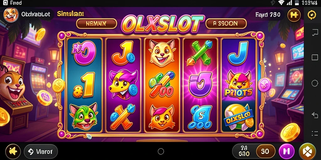 Screenshot gameplay OLXSLOT menunjukkan mesin slot dengan grafis yang menawan.