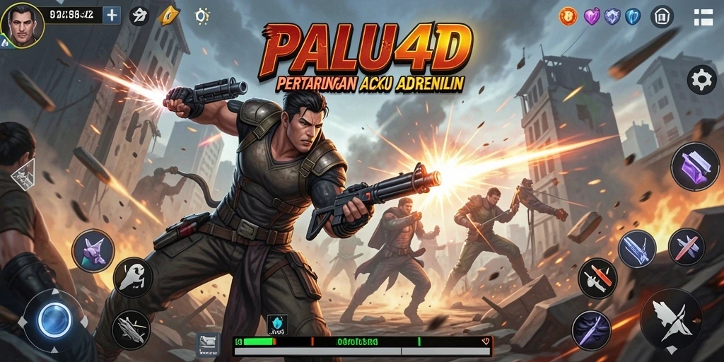 Tampilan aksi mendebarkan dalam gameplay PALU4D yang seru.