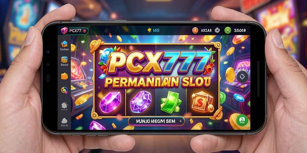 Screenshot PCX777 menampilkan permainan Slot yang menarik dan penuh warna.