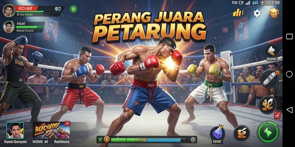 Tangkapan layar gameplay RDI88 menampilkan aksi pertarungan yang mendebarkan.