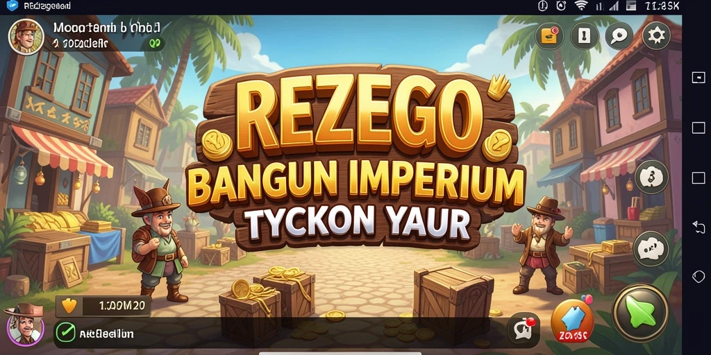 Tampilan gameplay <strong>REZEGO</strong> yang memukau dengan berbagai pilihan bisnis.