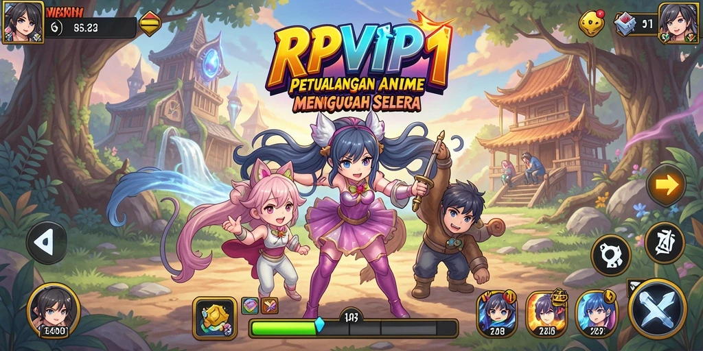 Tampilan gameplay yang menarik dalam game Anime RPVIP1.