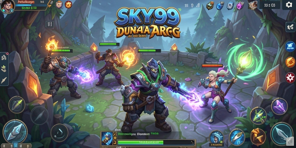 Tampilan permainan menegangkan dari SKY99 dalam petualangan ARPG.