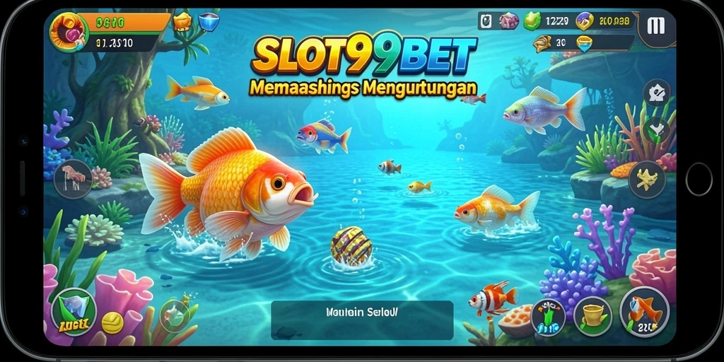 Tampilan gameplay SLOT99BET dengan aksi memancing yang mendebarkan.