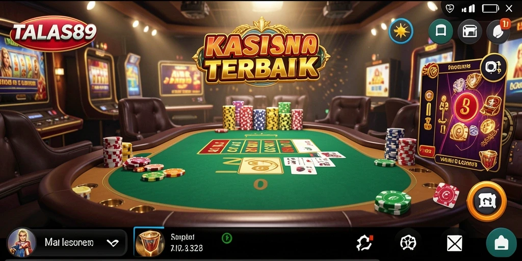 Screenshot utama TALAS89 menampilkan gameplay kasino yang menarik.