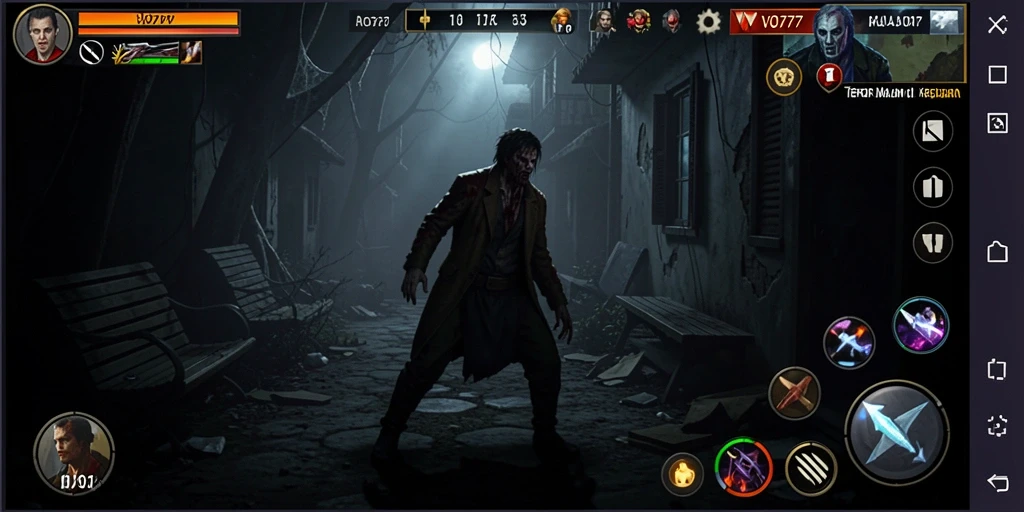 Screenshot menampilkan pengalaman gameplay horror yang intens.