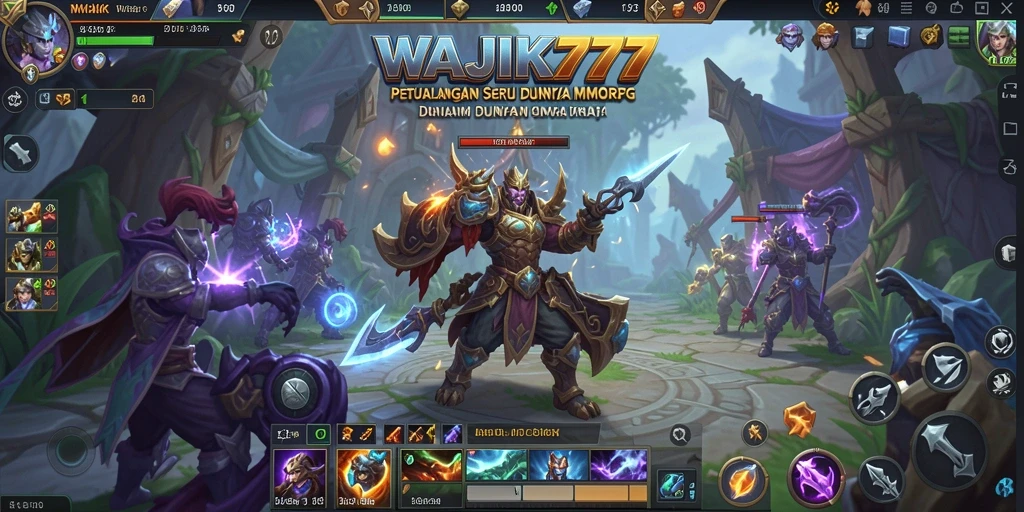 Tangkapan layar dari gameplay WAJIK777 yang menampilkan pertarungan seru di dunia fantasi.